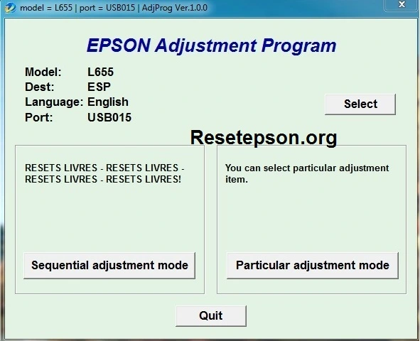 Epson L655 Resetter Free Download 