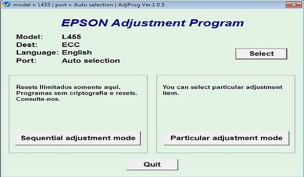epson adjustment program l455