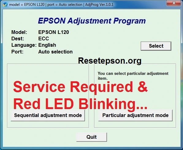 EPSON L120 Resetter