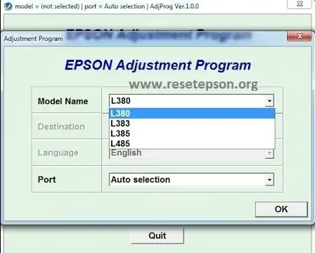 Epson Adjustment Program List