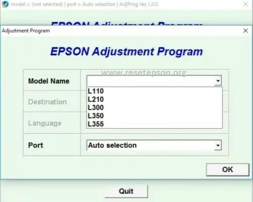 epson adjustment program list