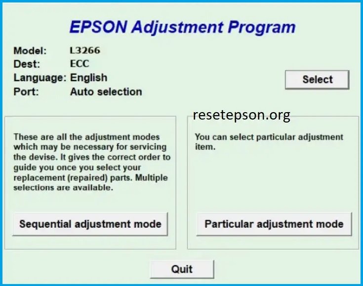Epson L3266 Resetter 