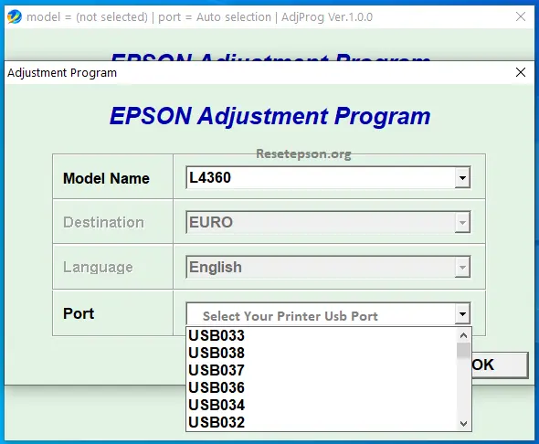 Epson L4360 Resetter